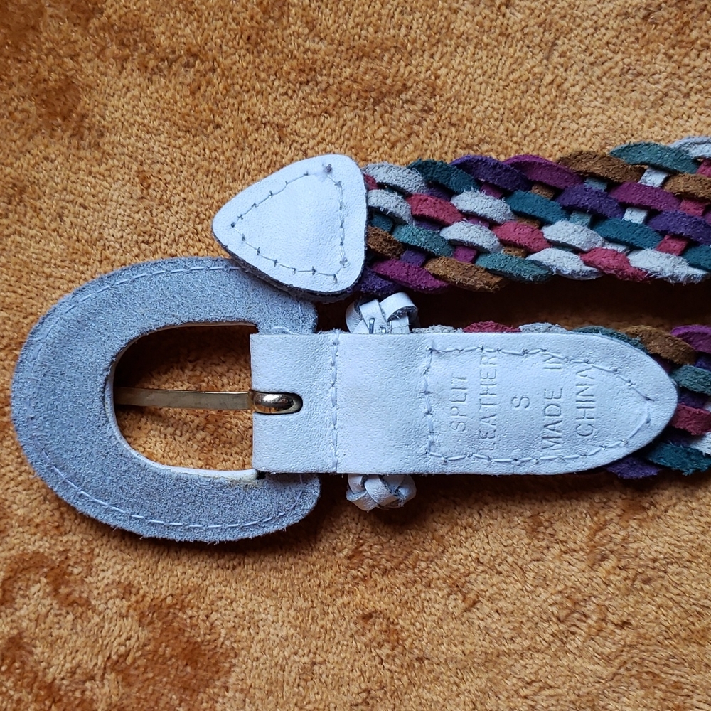 Vintage Rainbow Rope Belt - Picture 2 of 3